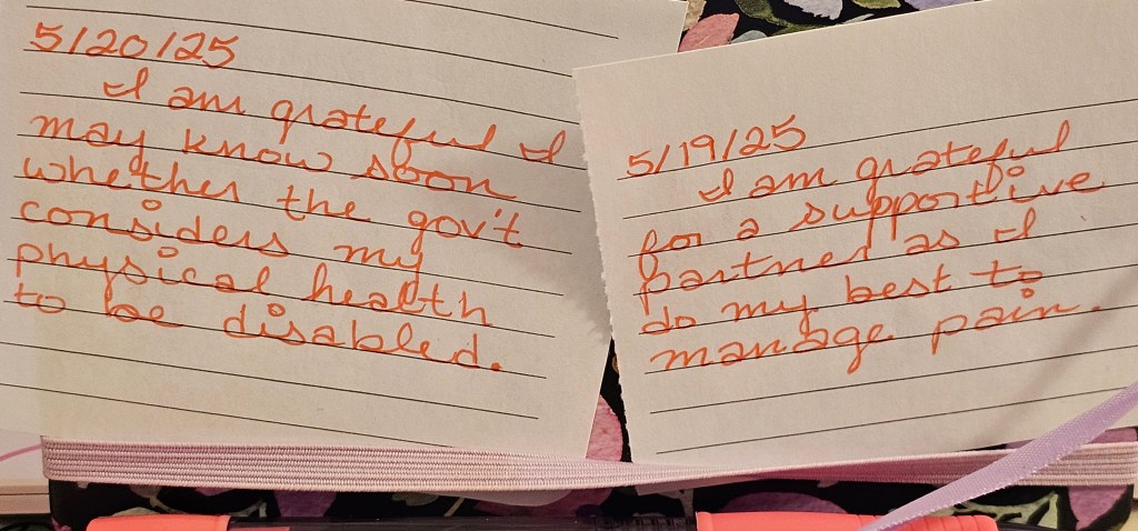 Gratitude Jar 2025 for May 19th and 20th