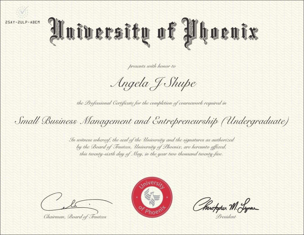 Chronic Illness Will Not Defeat Me: Receiving My Professional Certificate for Small Business Management and Entrepreneurship