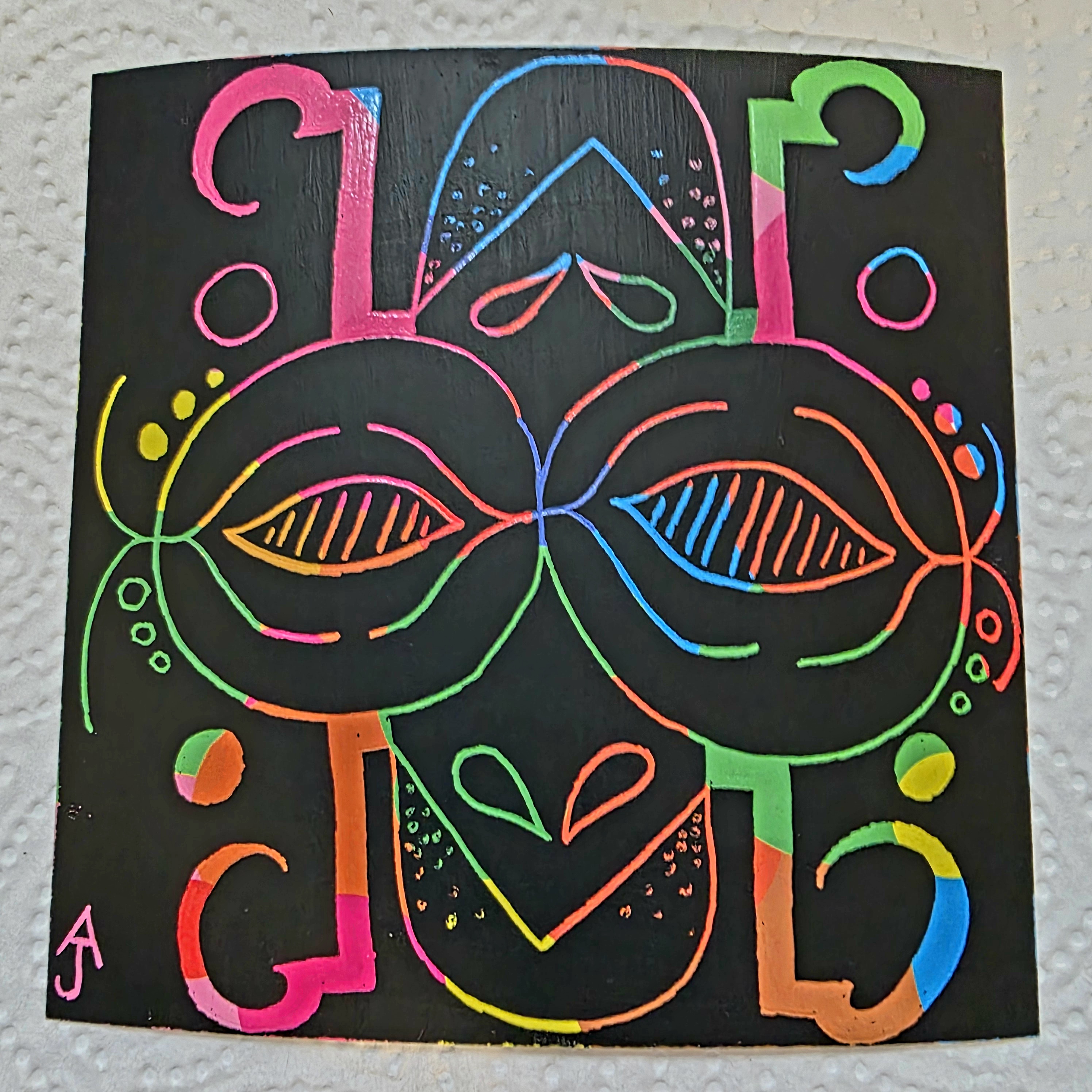 a scratch art, line art picture.